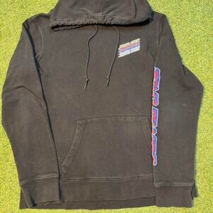 Santa Cruz black hoodie with red and blue accents #skateboarding